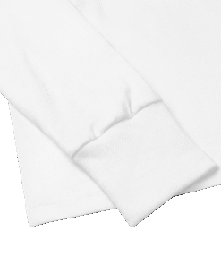 Gros plan sur les poignets côtelés du T-shirt manches longues enfant Le Corsaire Zombie – Baron Mâche-Os.