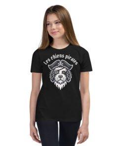 T-shirt à Manches Courtes – Le Drapeau des Chiens Pirates ⚓🏴‍☠️