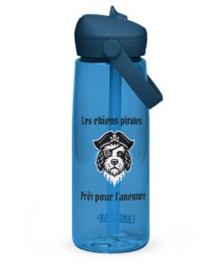 Gourde CamelBak bleue pour enfants avec design Les Chiens Pirates – Prêt pour l’Aventure